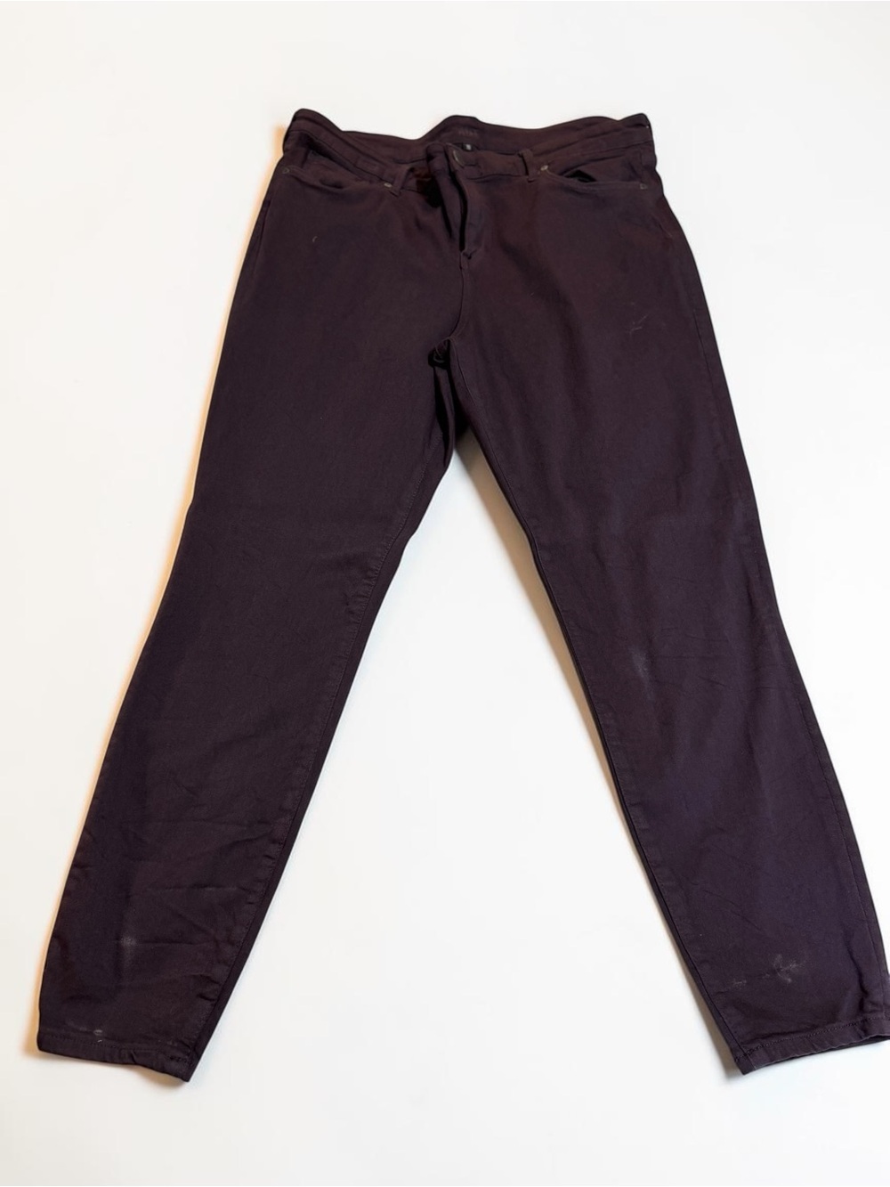 Kut From The Kloth Womens Dark Purple Skinny Jeans Size 16 Stretch